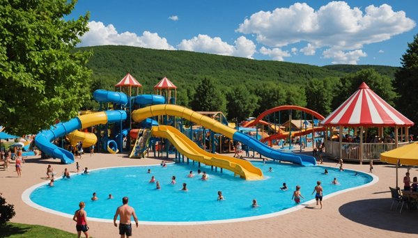 Le divertissement assure avec un parc aquatique en camping dans la drome
