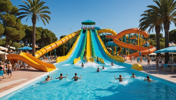 Toboggans et piscines à fréjus : l'espace aquatique d'holiday green